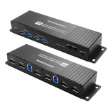 Conmutador Kvm Displayport Usb 3.0 De 2 Puertos Con Monitor.