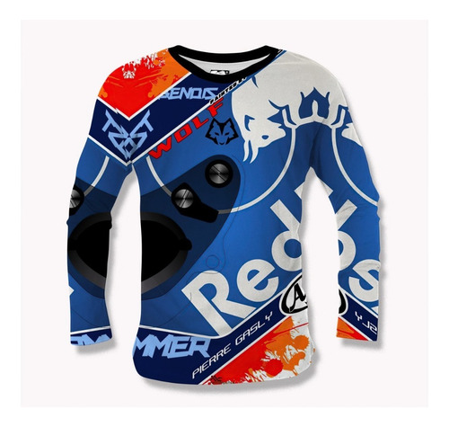 Playera Jersey Niño Motocross Wolf Racing Deportes Extremos 