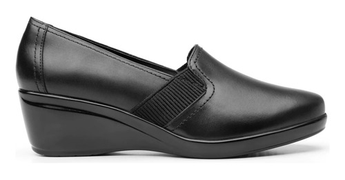 Zapato Dama Vestir Casual Cuña Confort Flexi 45211 Negro