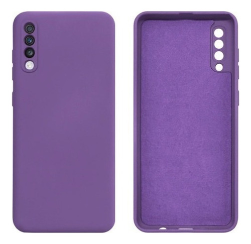 Capa Capinha De Silicone Compatível A50 A30s Interior Veludo Cor Roxo