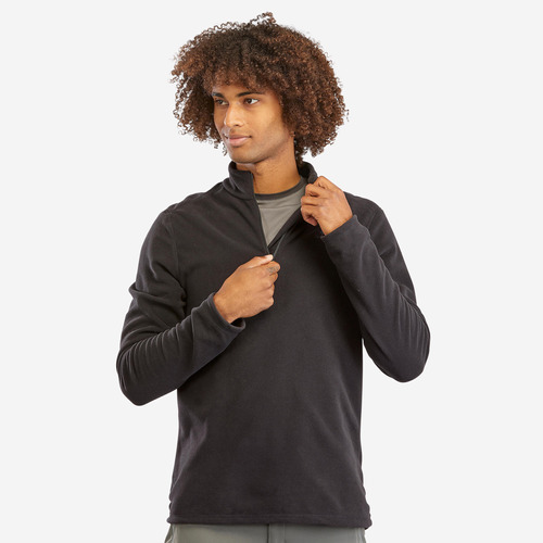 Sudadera Polar Negro Senderismo Mh100 Hombre Quechua