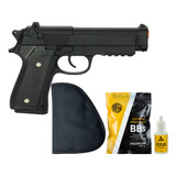 Airsoft Pistola Pt92 Metal Spring 6mm + Capa + 1000 Bolinhas