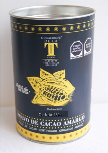 100% Cacao Crudo En Polvo Molido Grueso, Proceso Raw 250g
