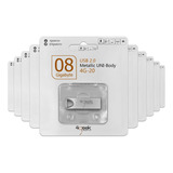 Kit 10 Memorias 4geek Usb 8gb 2.0 Metálica Blister