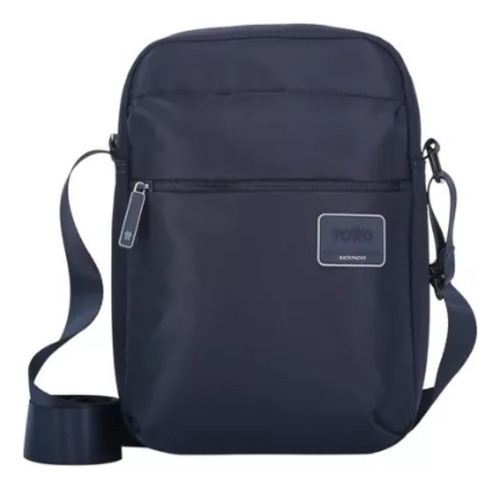 Bolso Manos Libres Rtg Acabado De Los Herrajes Niquel Color Azul Z8d Correa De Hombro Azul Oscuro Diseño De La Tela Liso