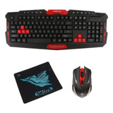 Mouse Y Teclado Inalámbricos Compatible Con Hp Negro Y Rojo