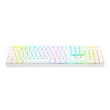 Teclado Gamer Redragon Mitra Lunar White Switch Azul Led Rgb