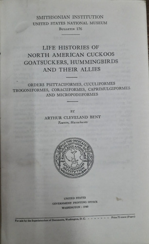 5996 Life Histories Of North American Cuckoos Goatsuckers