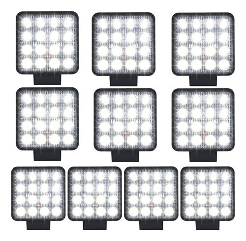 Kit 10 Refletor Holofote Luminaria Jardim 16 Leds 12v 24v