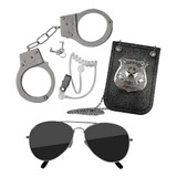 5x Conjunto De Accesorios De Disfraz De Policía Fiestas