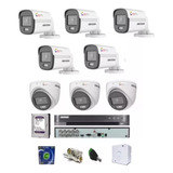 Kit Dvr 08 Canais Hikvision + 08 Colorvu 2,8 Mm + Acessorios