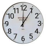 Reloj De Pared Moderno Industrial Madera, Metal Negro Grande