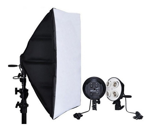 Kit Softbox E27 Quadruplo + Tripé 2 Metros (sem Lâmpadas)