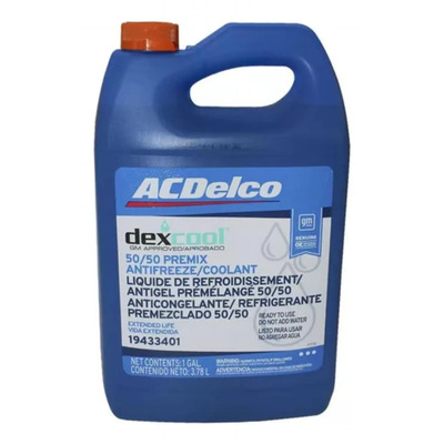 Anticongelante Naranja 3.78 L Diluido 50\u002F50 Acdelco | Envío gratis