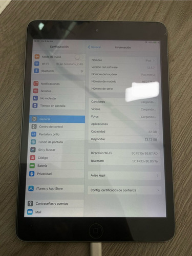 iPad Mini 2 Para Refacciones Solo No Funciona Bateria A1489