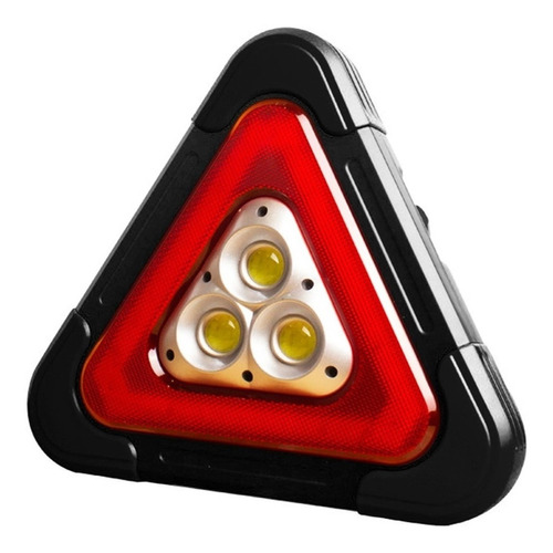 Triangulo Con Luz De Emergencia Carro Recargable Solar Led