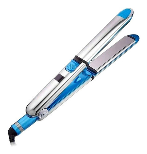 Plancha De Cabello Frigga Fa-1077 Plateada Y Azul