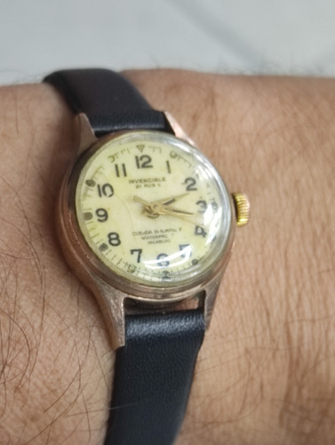 Reloj Invencible Joya Chapado Oro Rosa Año 1930 Suizo 