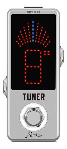 Mini Pedal Afinador Cromático Efeito Led Display Verdadeiro