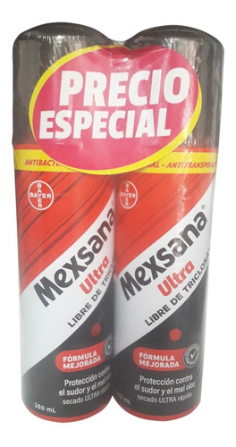 Desodorante Para Pies Spray Mexsana Ultra X2, Sudor Excesivo
