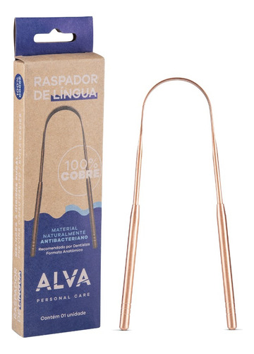 Raspador De Língua 100% Cobre Original Alva