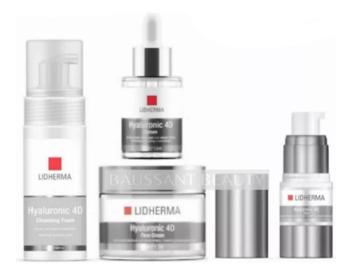 Lidherma Kit Hyaluronic 4d Limpieza Sérum Crema Facial Ojos 