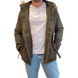 Campera Parka Gabardina Para Hombre Con Capucha Invierno