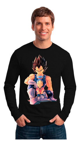 Polera Manga Larga Vegeta E Hija Dia Del Padre Papa Regalón