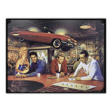#1082 - Cuadro Vintage - Elvis Marilyn Rock Bar No Chapa