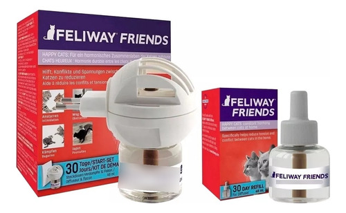 Kit 1 Feliway Difusor Friends C/refil + 1 Refil Friends 48ml