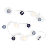 Two's Company 53715 Santorini Sky Yarn Globe String Lights E