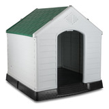 Casa Para Perro Grande Plastico Térmica Husky Pastor Aleman Color Verde Oscuro