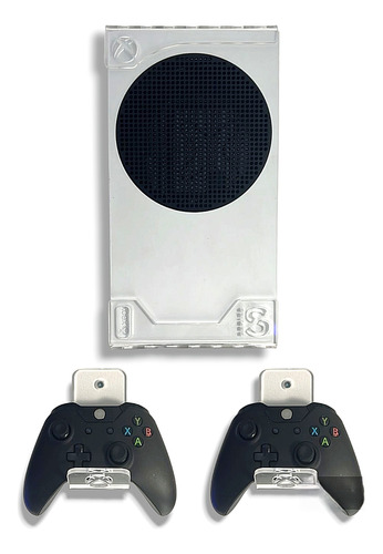 Soporte Pared Xbox Series S, Repisa + 2 Bases De Controles