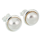 Aros Pndora Plata 925 Perlas Blancas Chicas 