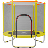 Trampolin Tumbling Niños Brincolin Infantil Red Seguridad Color De La Lona De Salto Amarillo Color Del Cobertor De Resortes Amarillo