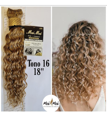 Extensiones De Cabello Meimei 100% Naturales Rizado 18 Pul