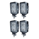 Kit 4 Faro Auxiliar Reflector 4x4 Led Off Road 27w 12v 24v