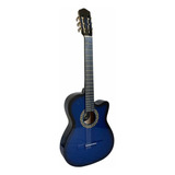 Guitarra Clásica Ocelotl Trainee P1m Para Diestros Azul Arce Barniz Brillante
