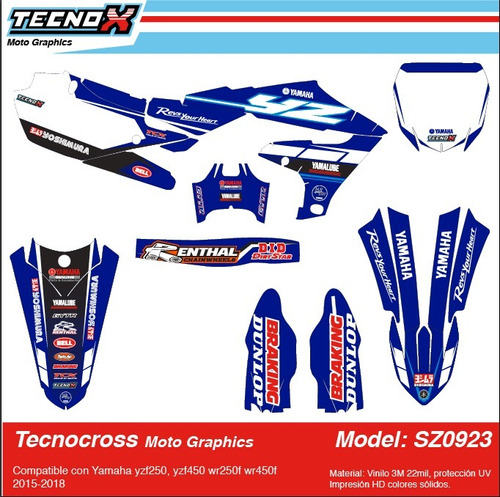 Yamaha Kit De Gráficos Motocross Enduro Calcomanias Stickers