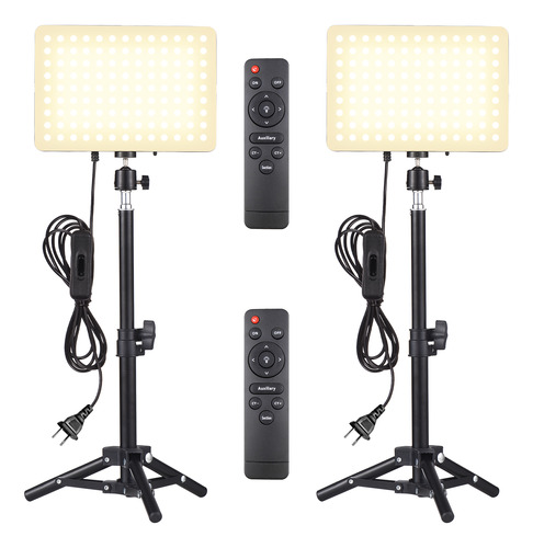 Andoer Kit De Luces Led 45w Fotografía Panel De Luz Relleno