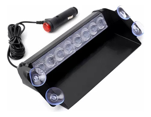 Baliza Parabrisas Autos 8 Led Estroboscópica Rojo-azul 12v