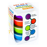 Set 4 Bowls Mini Multiuso Plástico C/tapa Colores Duzzi