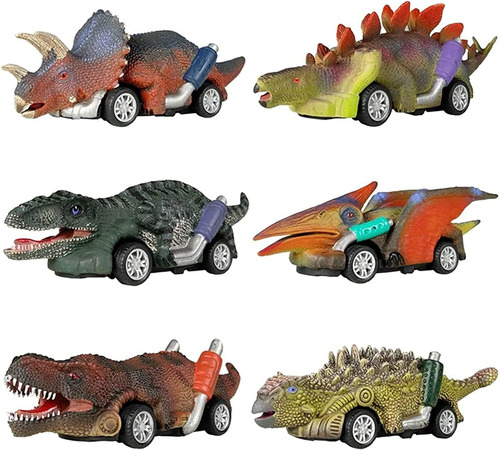 Gluriz Coche Dinosaurios De Juguetes Incluir 6 Dinosaurio, J