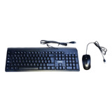 Kit Teclado Español + Mouse Cable Usb Oc100 Soul Office Mouse Negro Teclado Negro