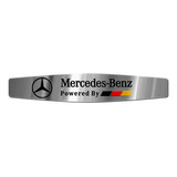 Emblema Badge Em Metal Powered By Mercedes Benz Aço Inox