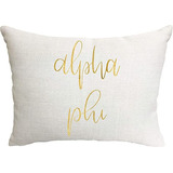 Sorority Shop Alpha Phi Pillow  12  X 16  Almohada Lumbar
