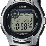 Reloj Casio Digital Cronometro 5 Alarmas W-213-1avcf Negro