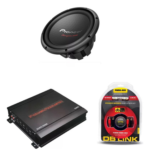 Amplificador Remx1-1500d+woofer Ts-w312d4+kit De Instalación