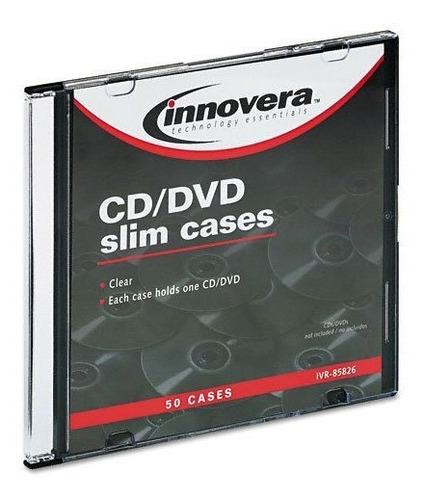 Innovera: Slim Cd Cases, Transparente, 50 Casos Por Pack : V