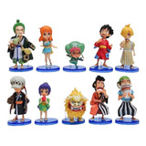 Set 10 Figuras One Piece 9 Cm Luffy Zoro Sanji Nami Chopper